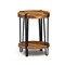 Alaterre Furniture Ryegate Natural Live Edge Solid Wood with Metal Round End Table, Natural AWCC1520 - alternate 1